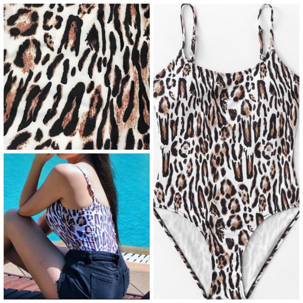 Leopard Print one piece swimsuit - Picture 7 of 8